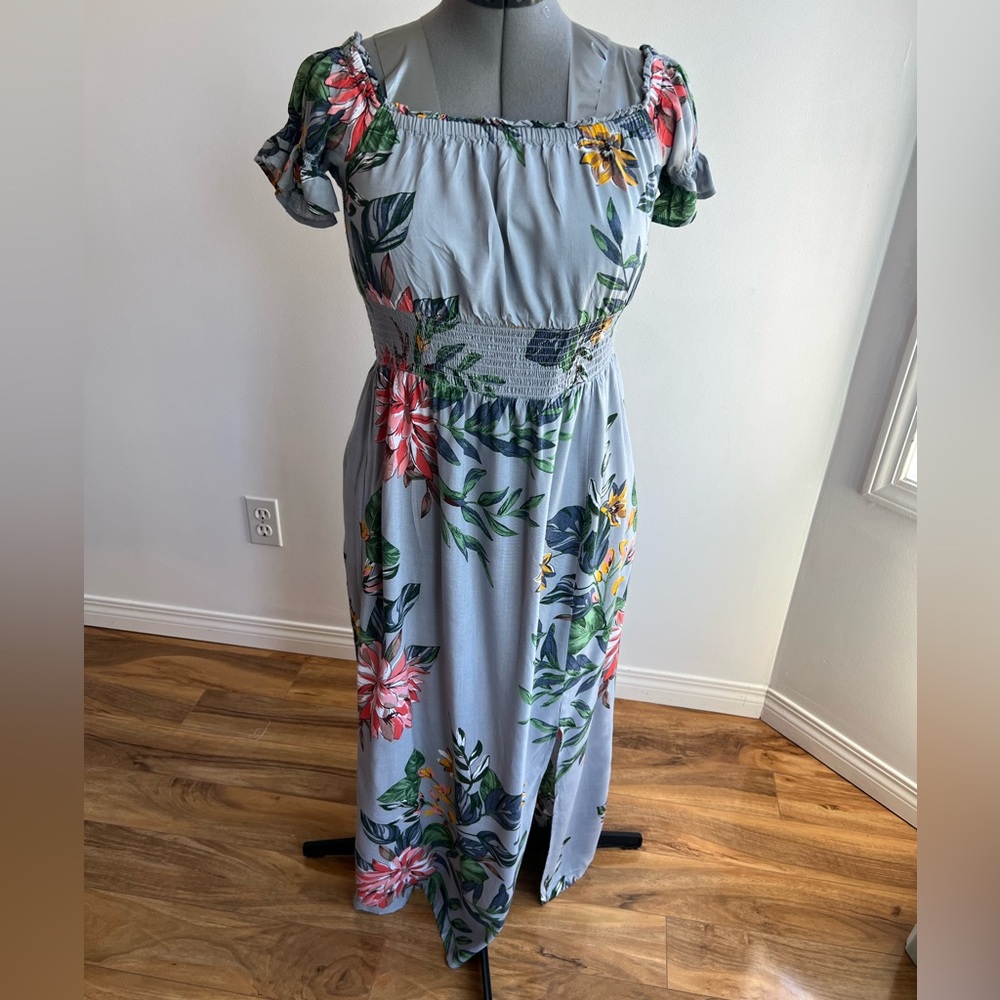 Patrons of Peace Floral Maxi Prairie Cottage core Dress - Picture 3 of 10